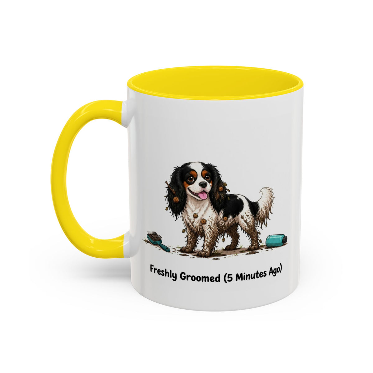 Freshly Groomed Mug - Cavalier King Charles Spaniel - Tricolour