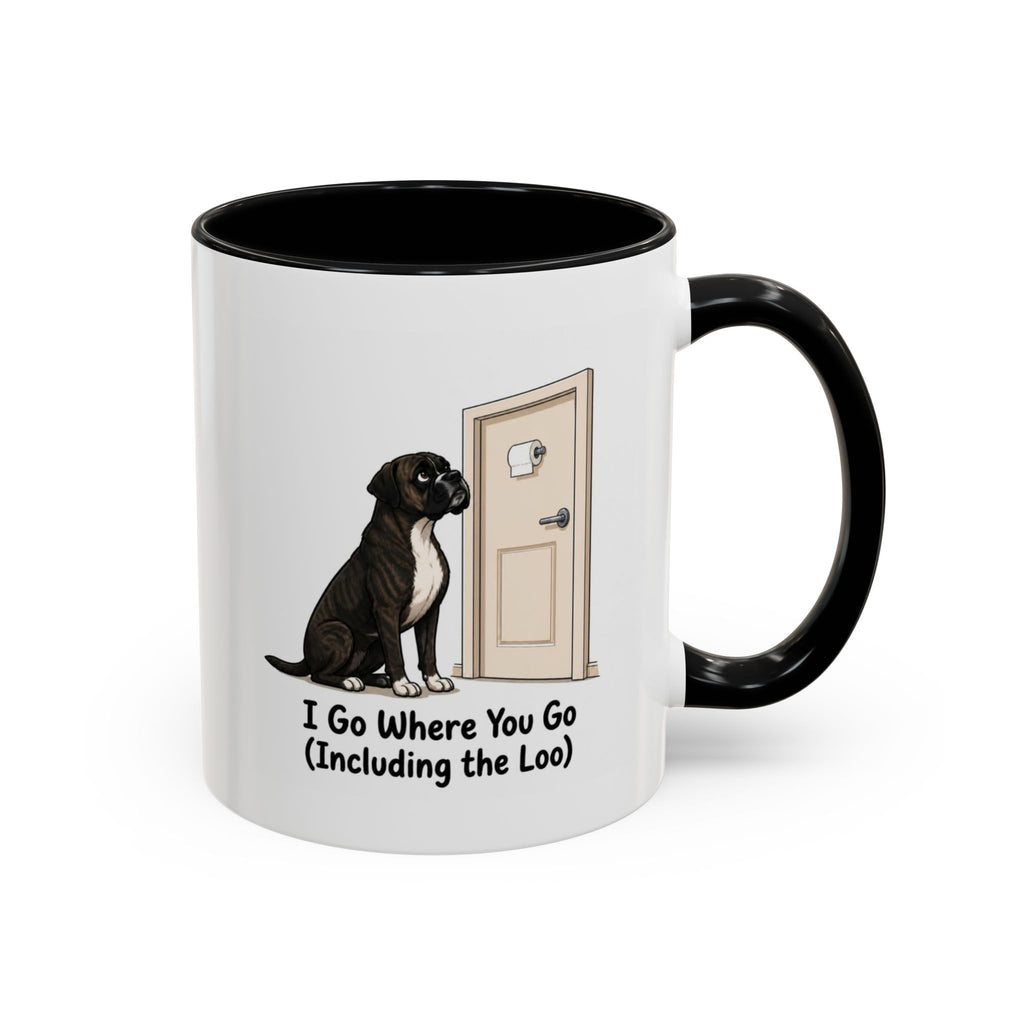I Go Where You Go Mug - Boxer - Reverse Brindle