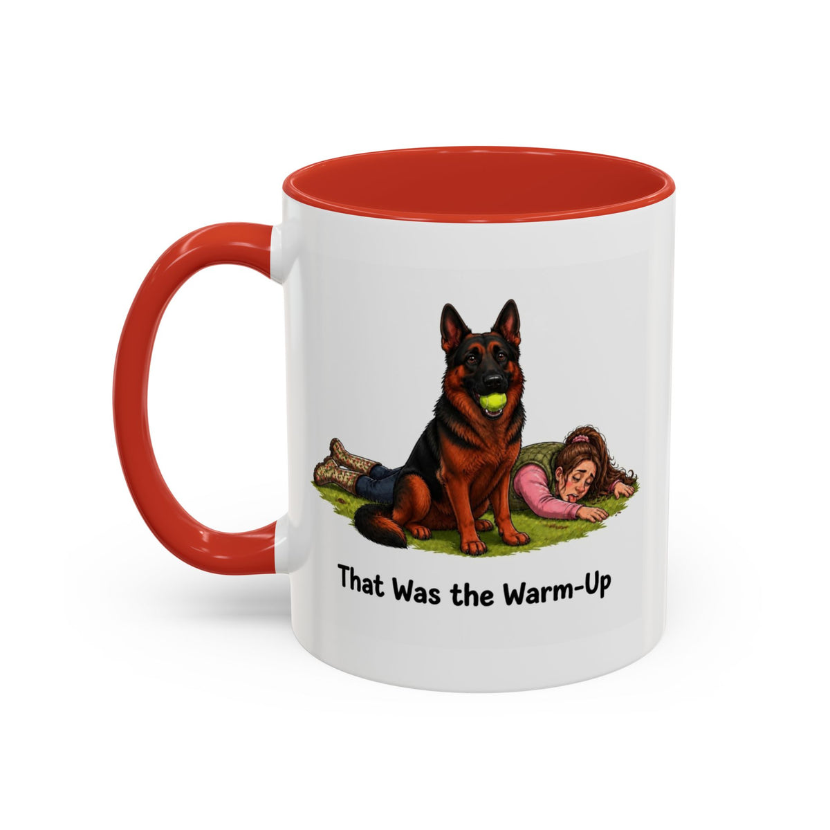 Warm-Up Mug - German Shepherd - Black & Red - Woman