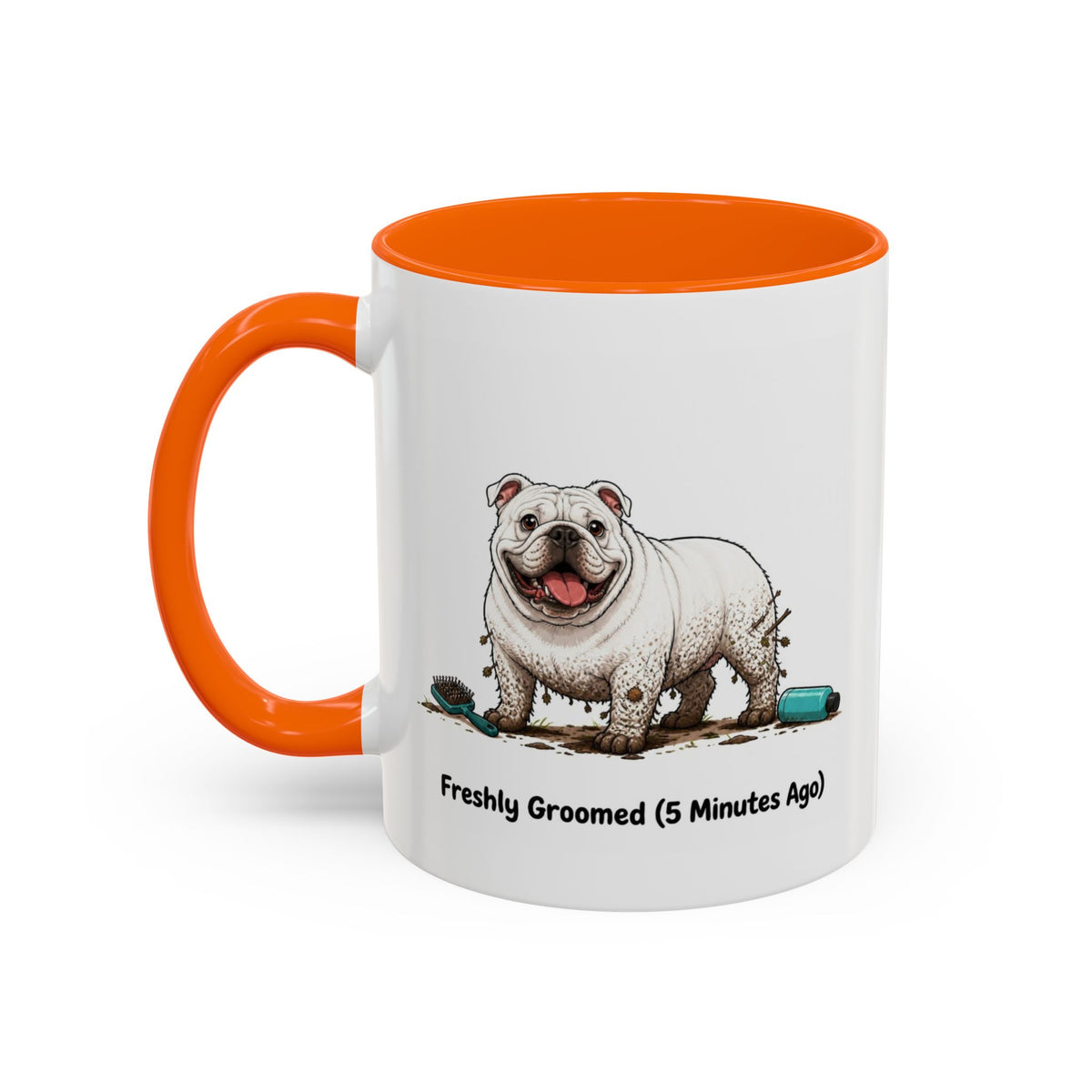 Freshly Groomed Mug - Bulldog - White