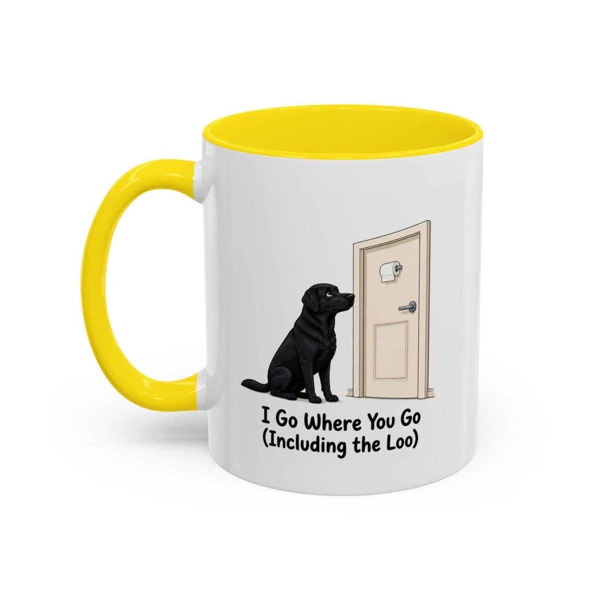 I Go Where You Go Mug - Labrador - Black