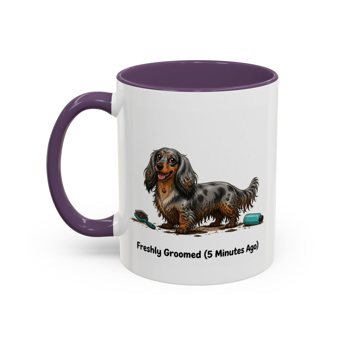 Freshly Groomed Mug - Mini Long Haired Dachshund - Dapple