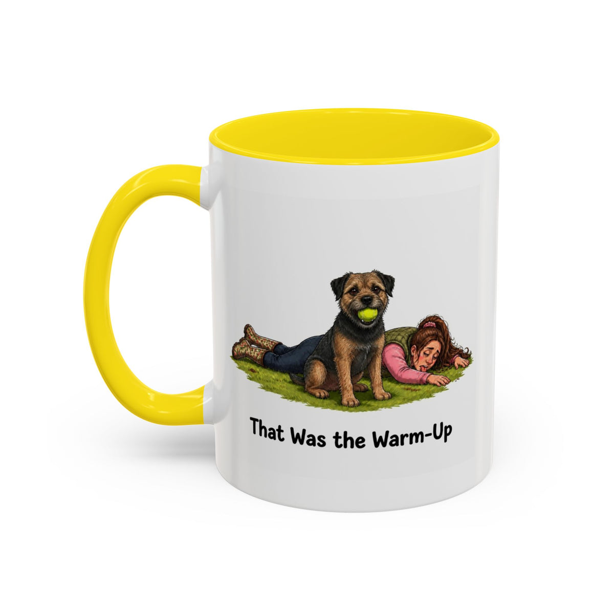 Warm-Up Mug - Border Terrier - Blue & Tan - Woman