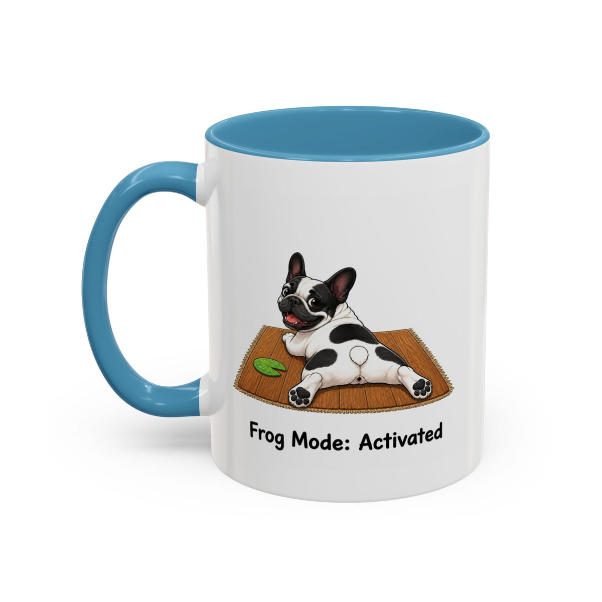 Frog Mode Mug - French Bulldog - Pied