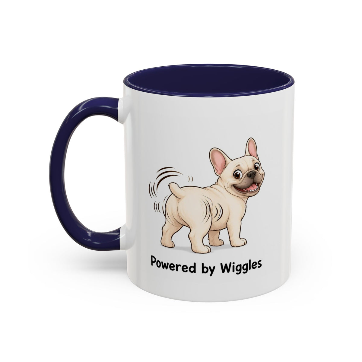 Powered by Wiggles Mug - French Bulldog - Cream
