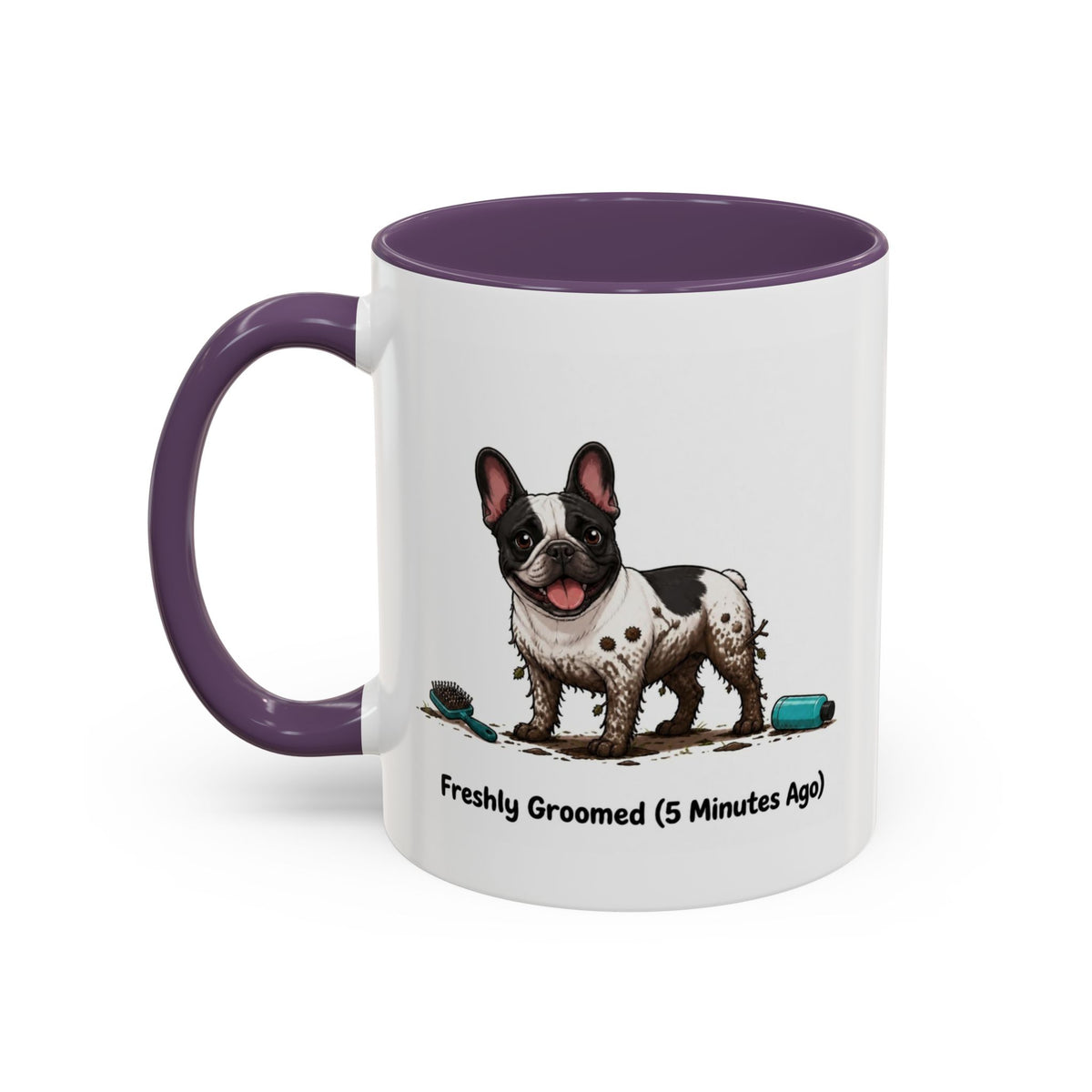 Freshly Groomed Mug - French Bulldog - Pied