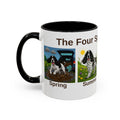 Four Spaniel Seasons Mug - Springer Spaniel - Black & White