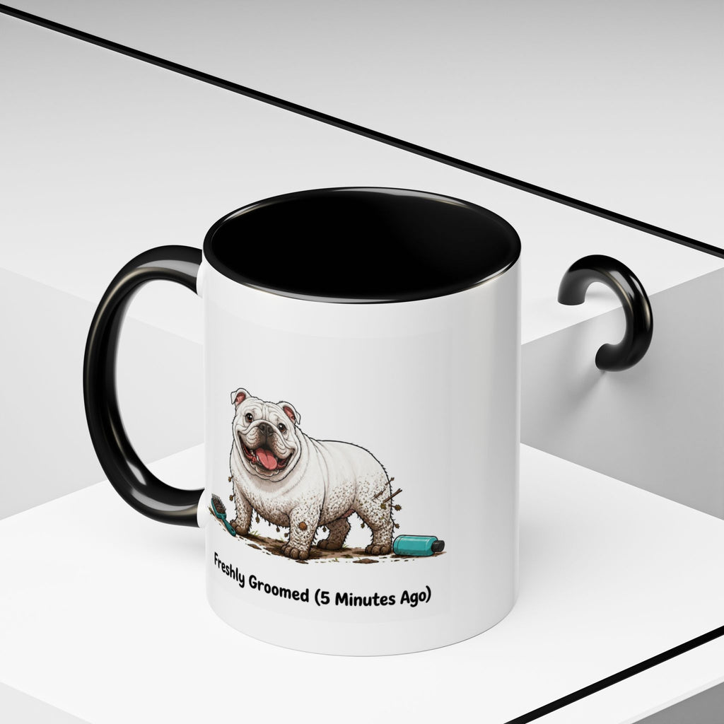 Freshly Groomed Mug - Bulldog - White