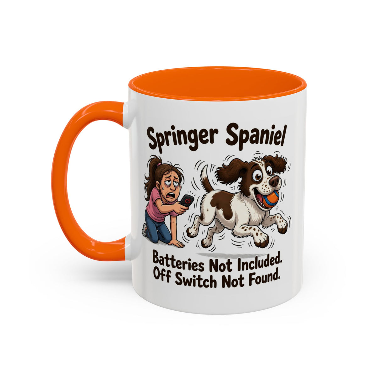 Off Switch Mug - Springer - Liver & White - Woman