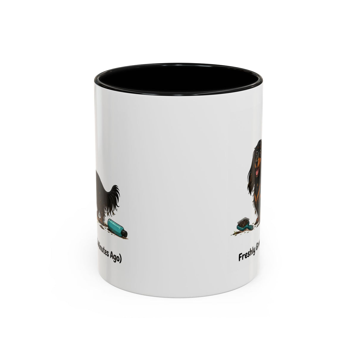 Freshly Groomed Mug - Mini Long Haired Dachshund - Black & Tan