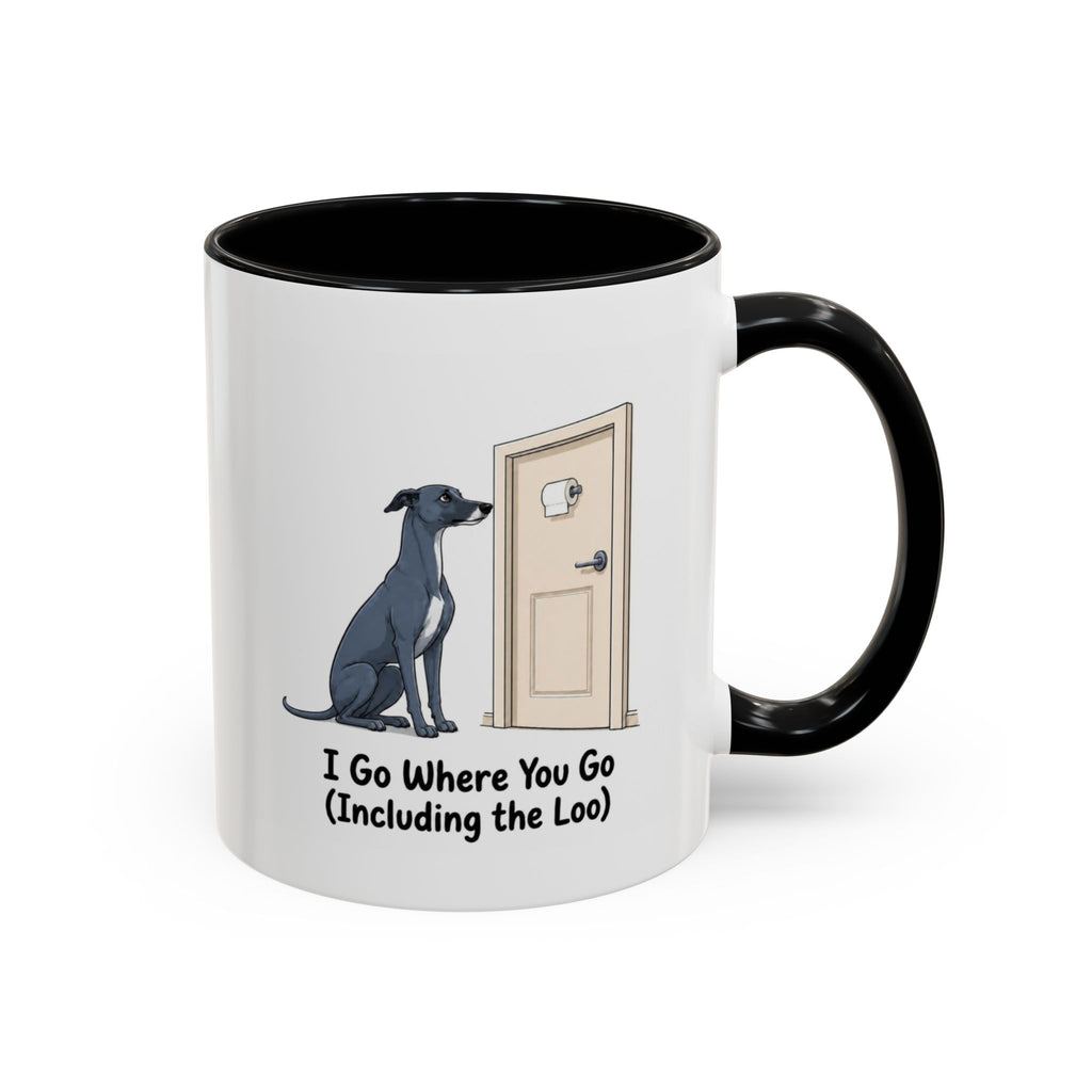 I Go Where You Go Mug - Whippet - Blue