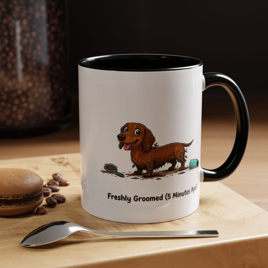 Freshly Groomed Mug - Mini Smooth Dachshund - Red
