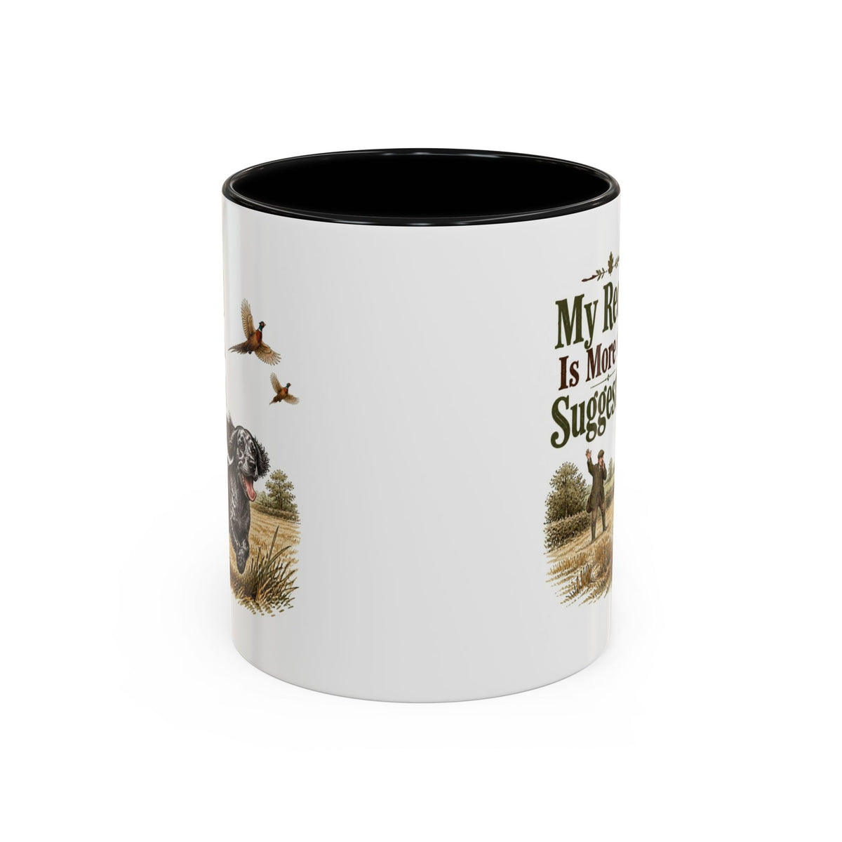 Funny Blue Roan Cocker Spaniel Mug - My Recall Is More Of A Suggestion, Working Gun Dog Gift, Pheasant Shooting Mug, 11oz