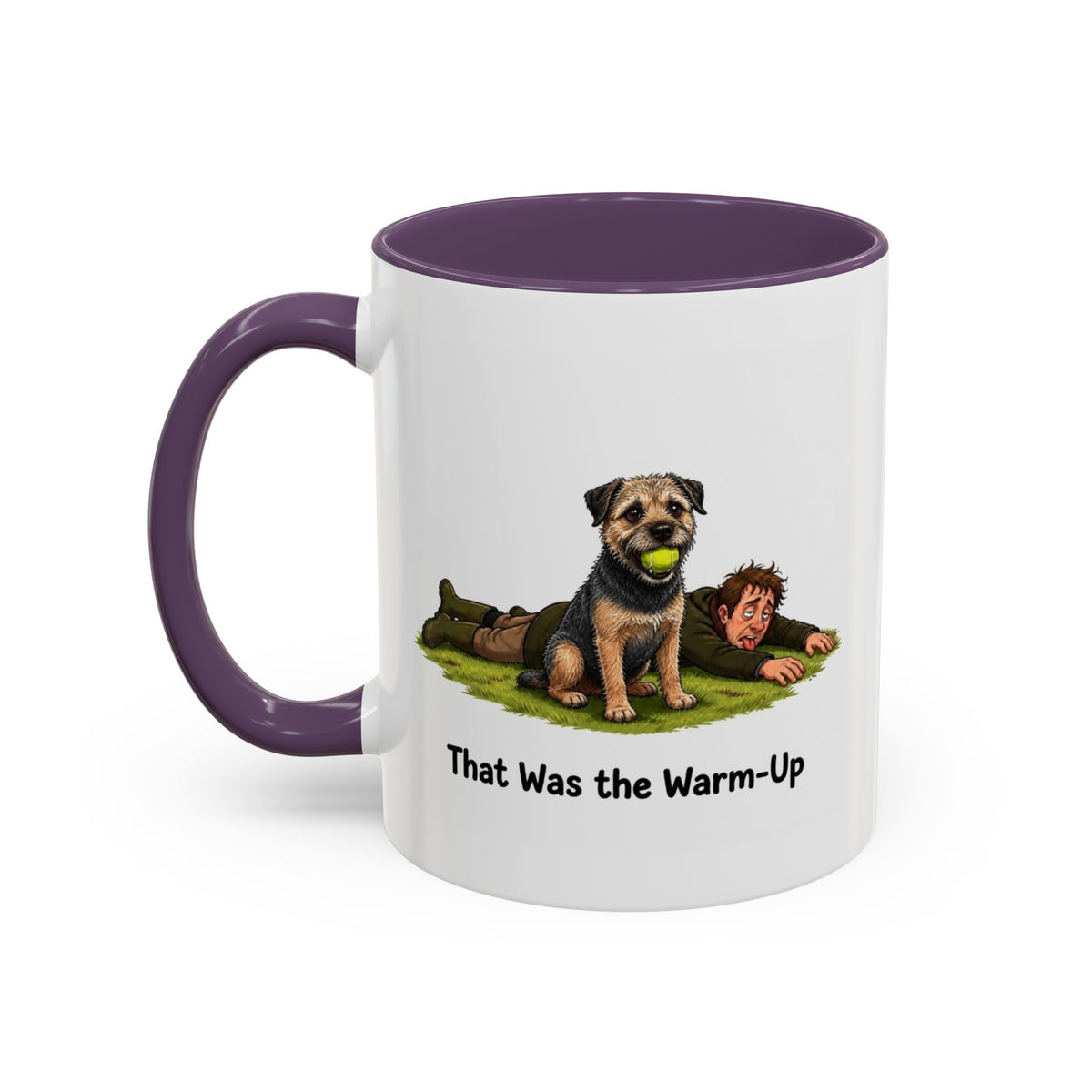Warm-Up Mug - Border Terrier - Blue & Tan - Man