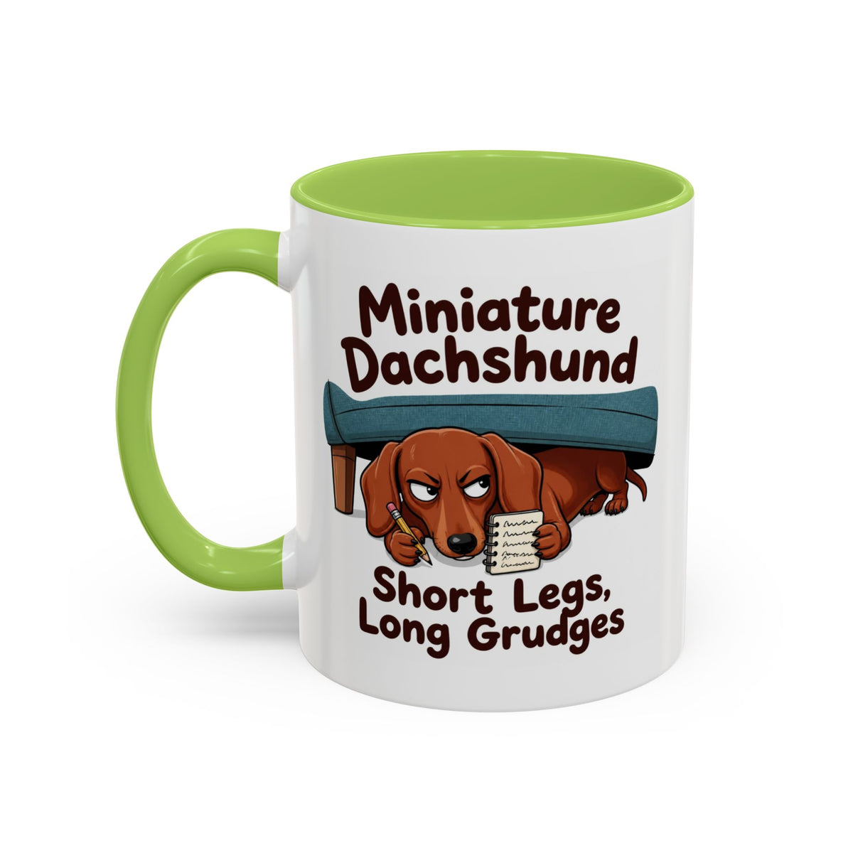 Short Legs Long Grudges Mug - Dachshund - Red