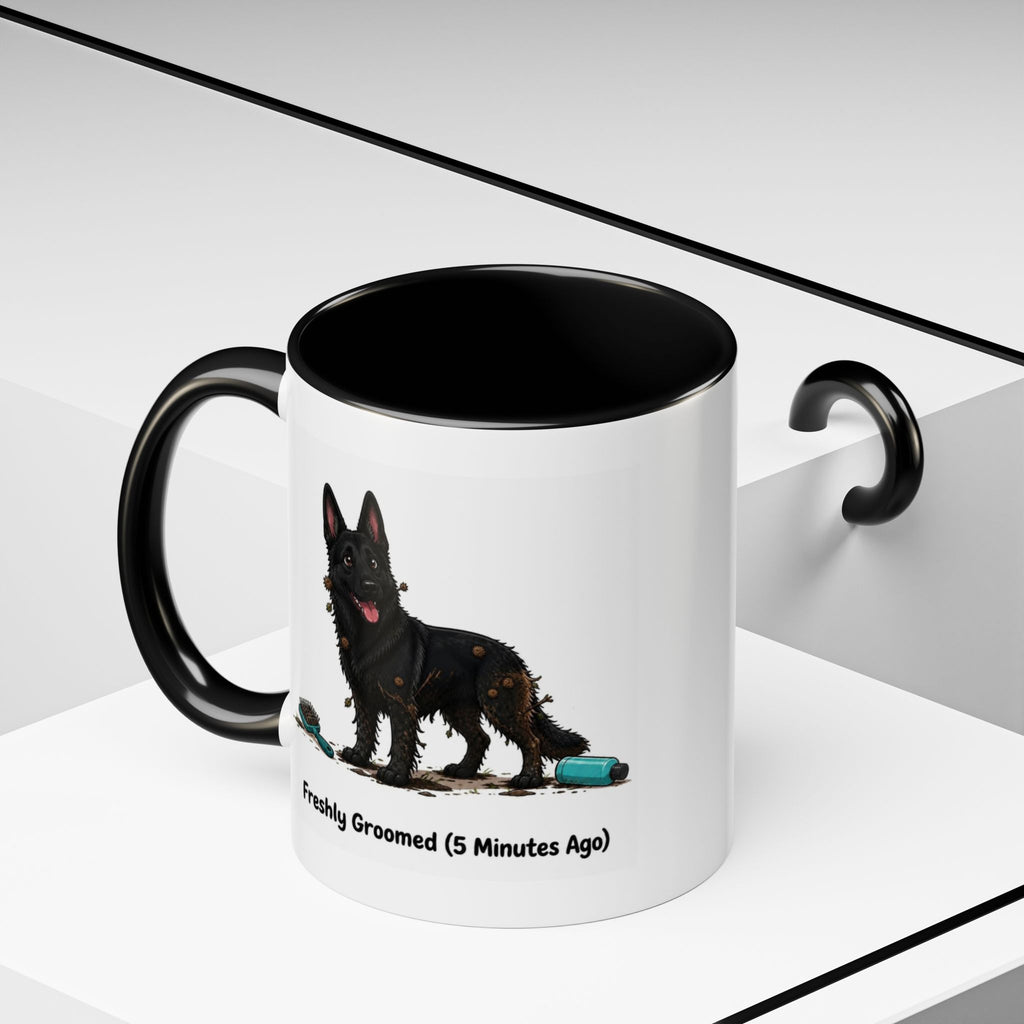 Freshly Groomed Mug - German Shepherd - Black