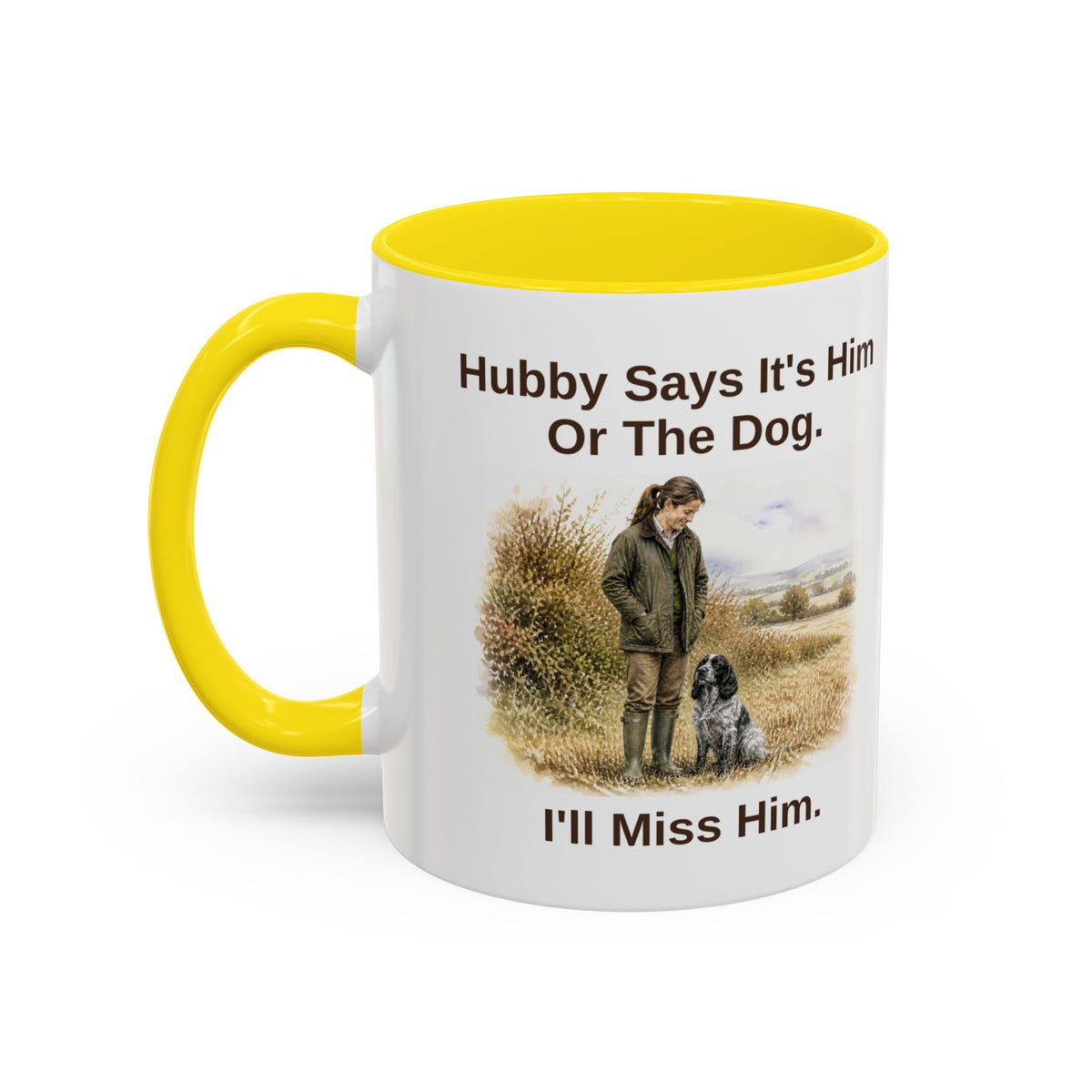 Hubby Says Mug - Cocker Spaniel - Blue Roan - Brunette