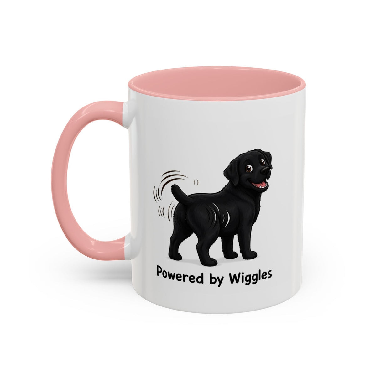 Powered by Wiggles Mug - Labrador - Black