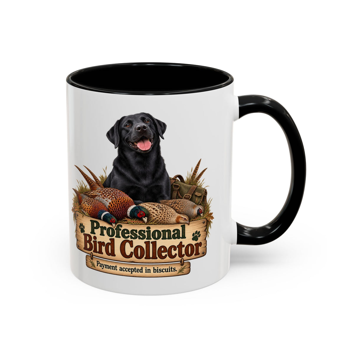 Funny Black Labrador Mug - Professional Bird Collector, Gundog Owner Gift, Shooting Dog Lover Coffee Mug, 11oz