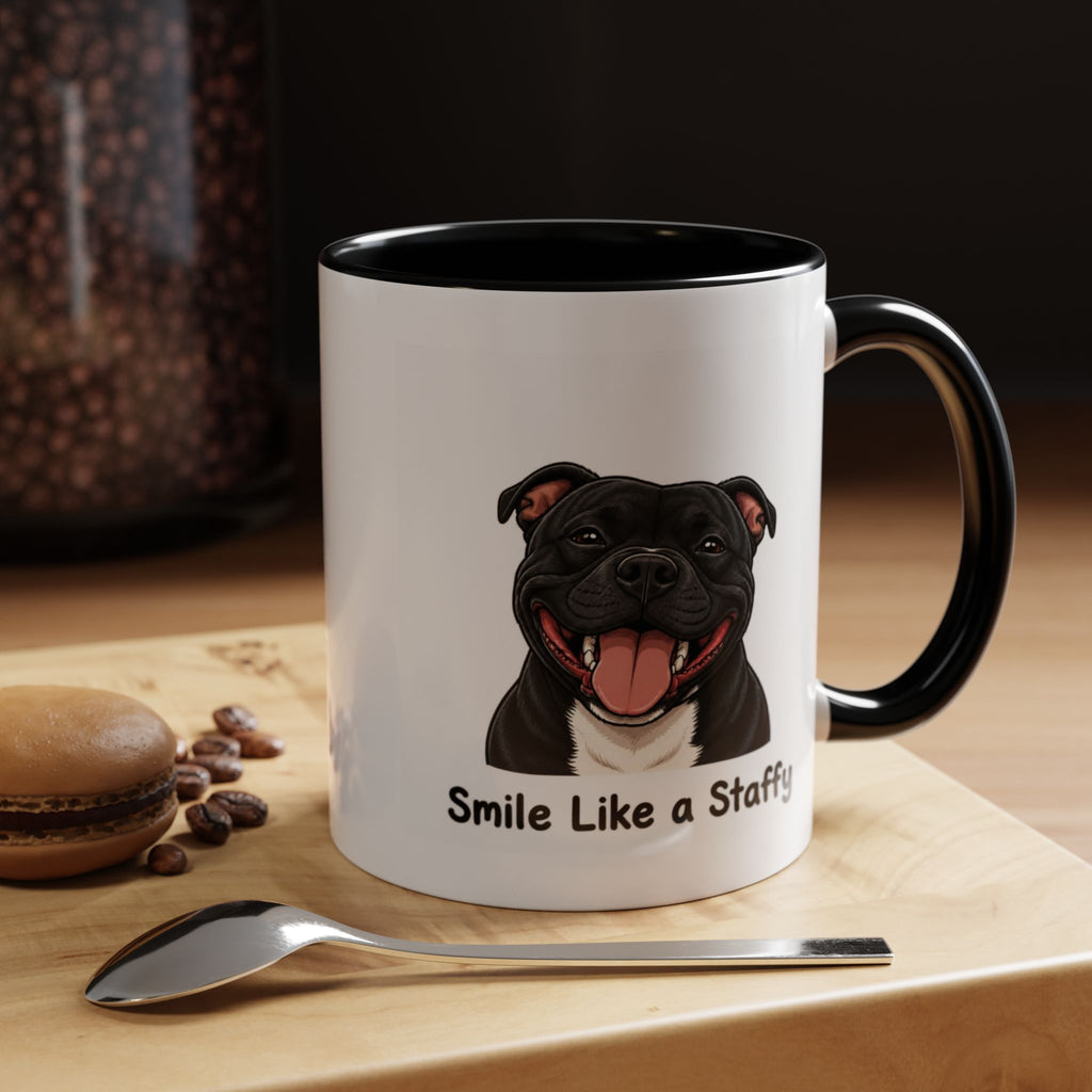 Staffy Smile Mug - Staffordshire Bull Terrier - Black