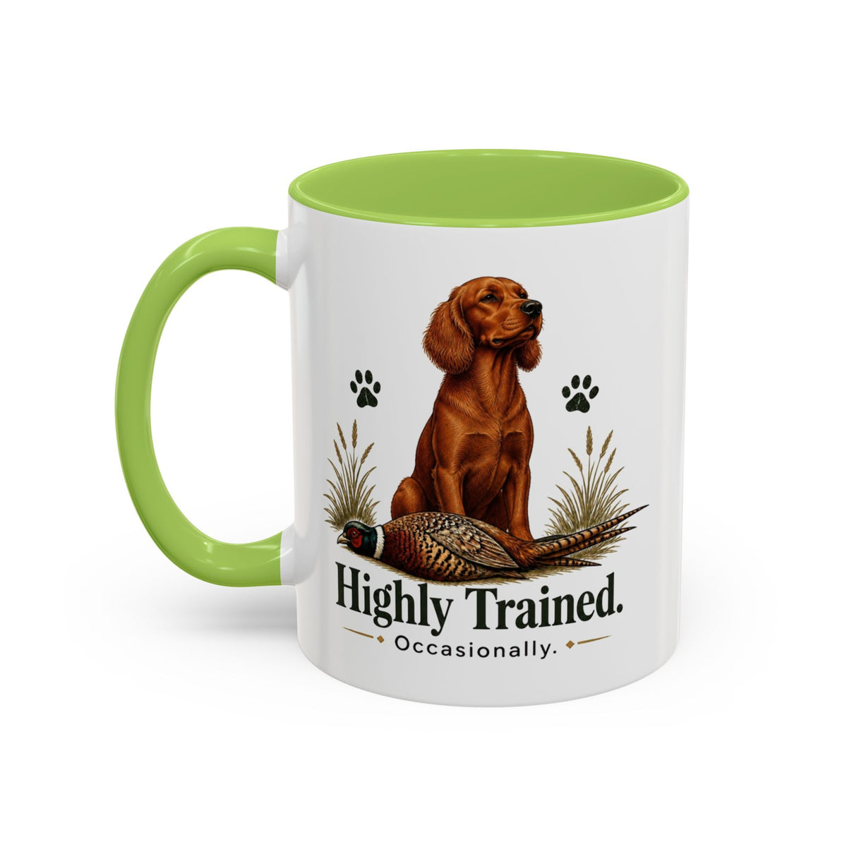 Funny Red Cocker Spaniel Mug - Highly Trained Occasionally, Gundog Owner Gift, Shooting Dog Lover Coffee Mug, 11oz