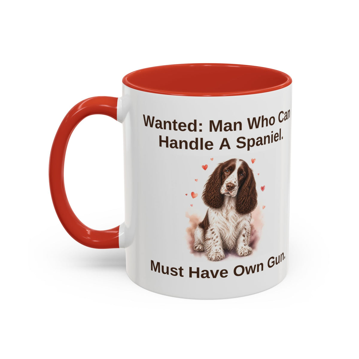 Wanted Mug - Springer Spaniel - Liver & White - Man