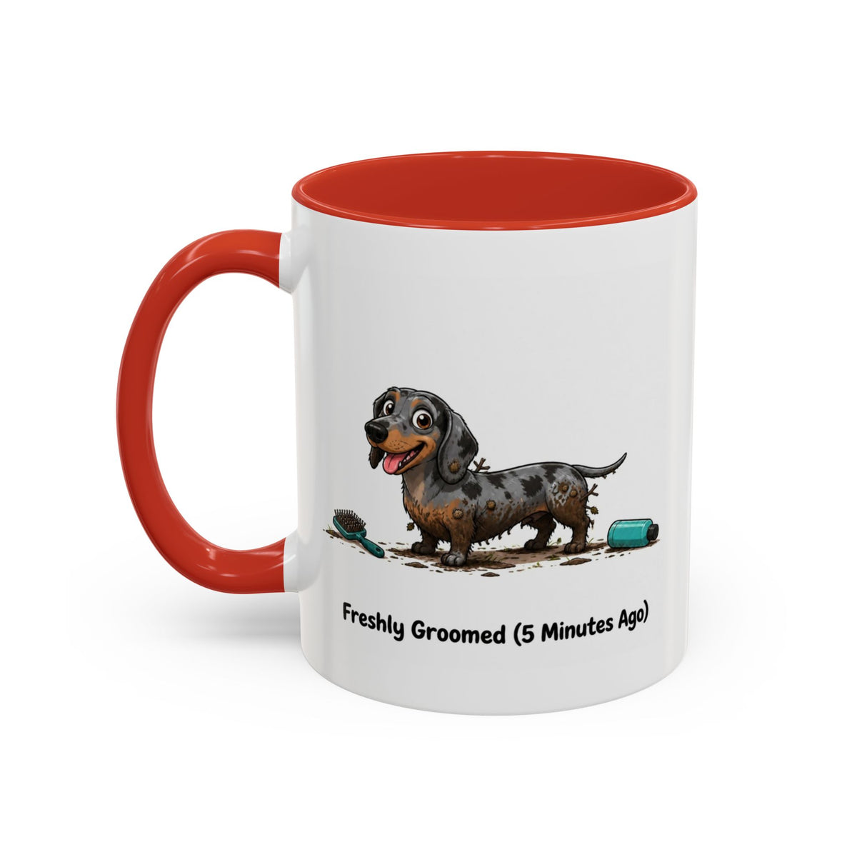 Freshly Groomed Mug - Mini Smooth Dachshund - Dapple