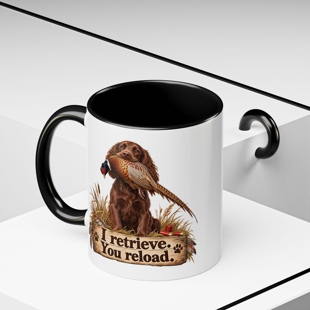 Funny Chocolate Cocker Spaniel Mug - I Retrieve You Reload, Gundog Owner Gift, Shooting Dog Lover Coffee Mug, 11oz