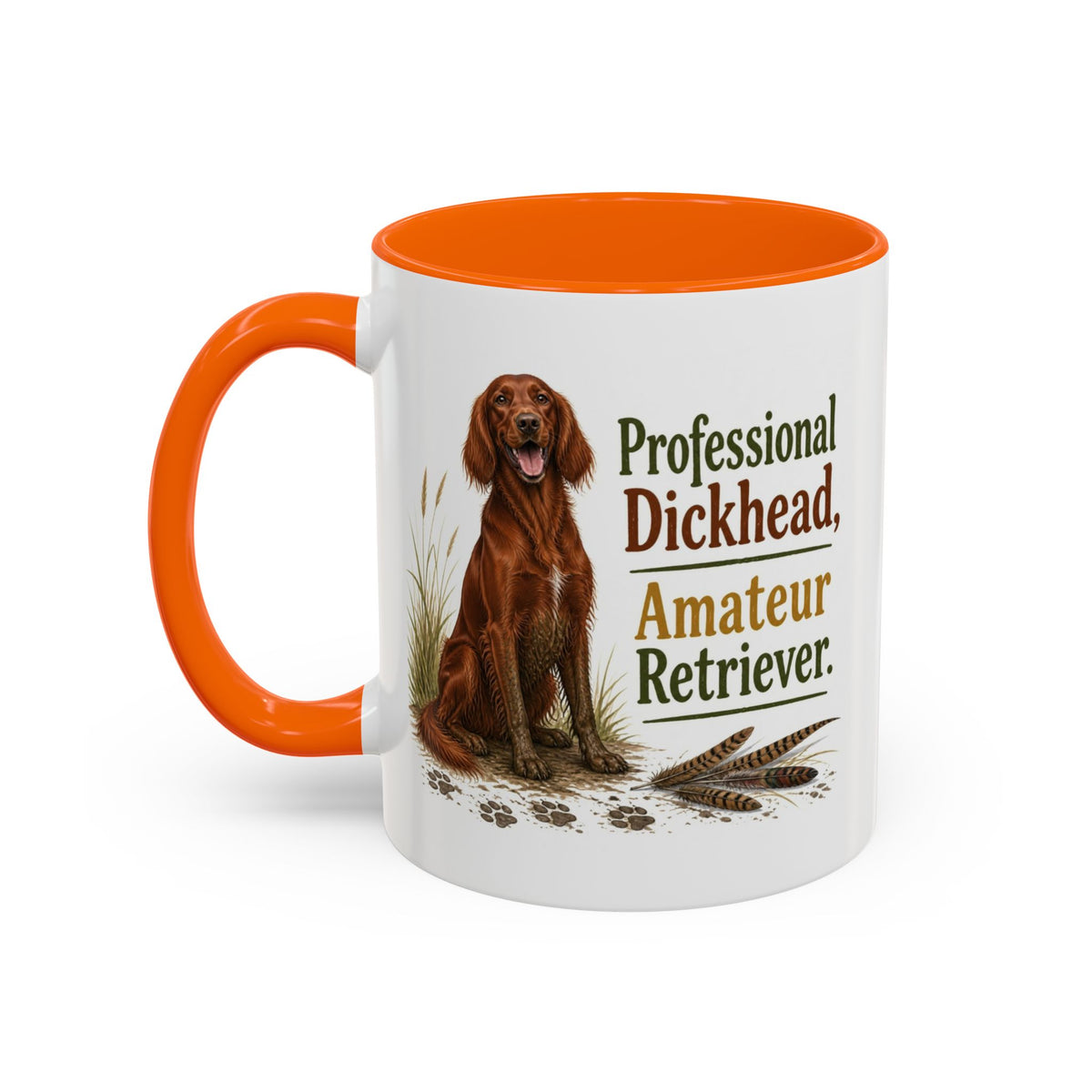 Funny Red Setter Mug - Professional Dickhead, Amateur Retriever, Working Gun Dog Gift, Pheasant Shooting Mug, 11oz