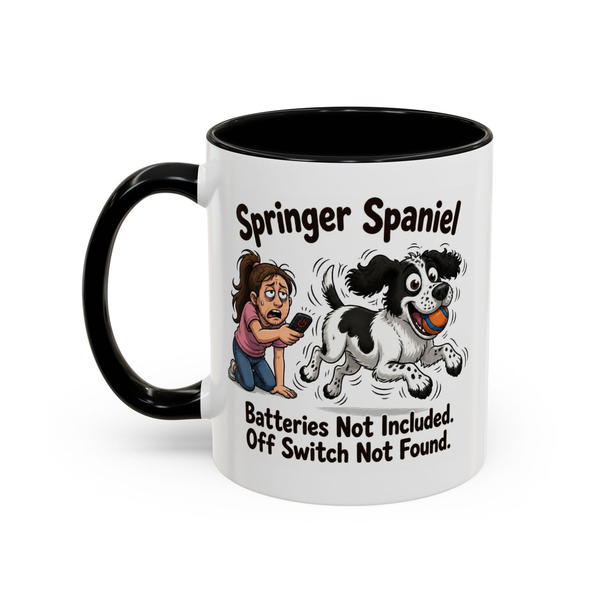 Off Switch Mug - Springer - Black & White - Woman