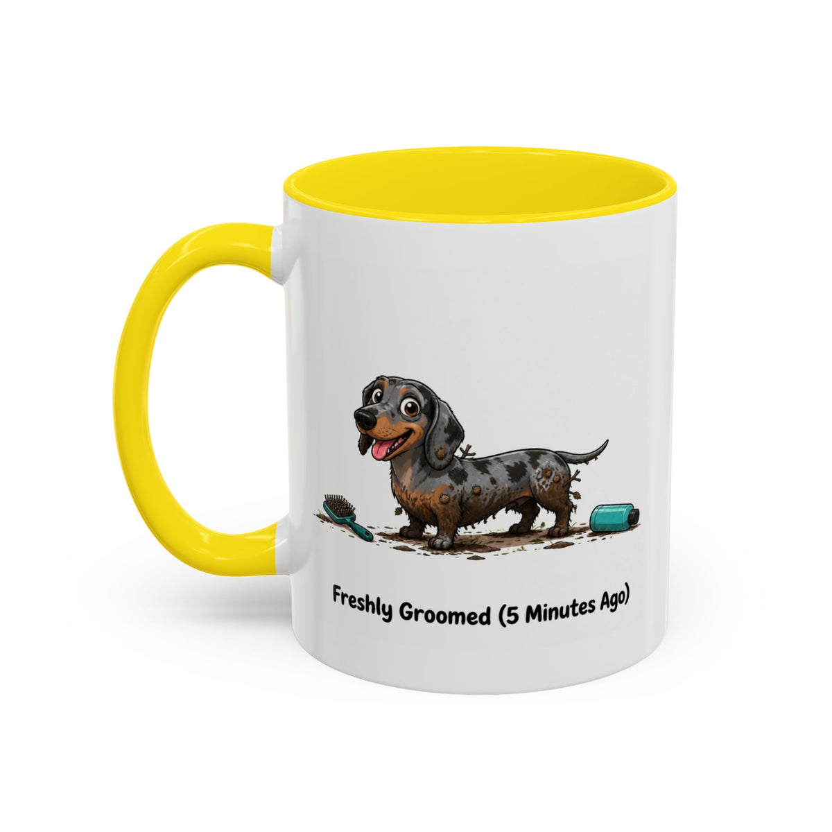 Freshly Groomed Mug - Mini Smooth Dachshund - Dapple