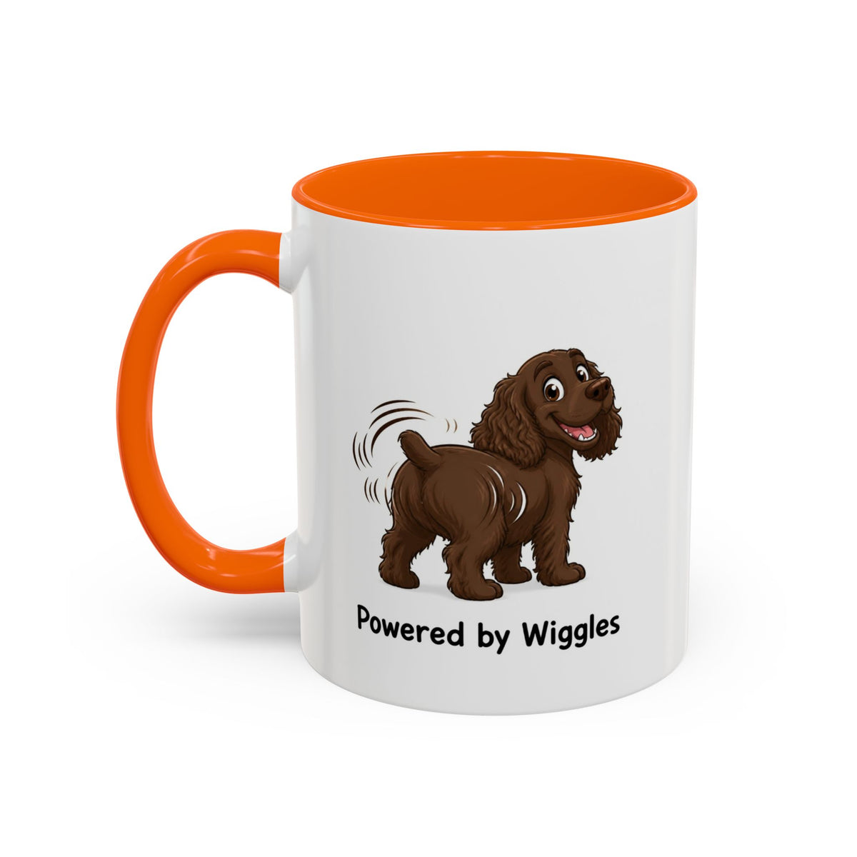 Powered by Wiggles Mug - Cocker Spaniel - Brown