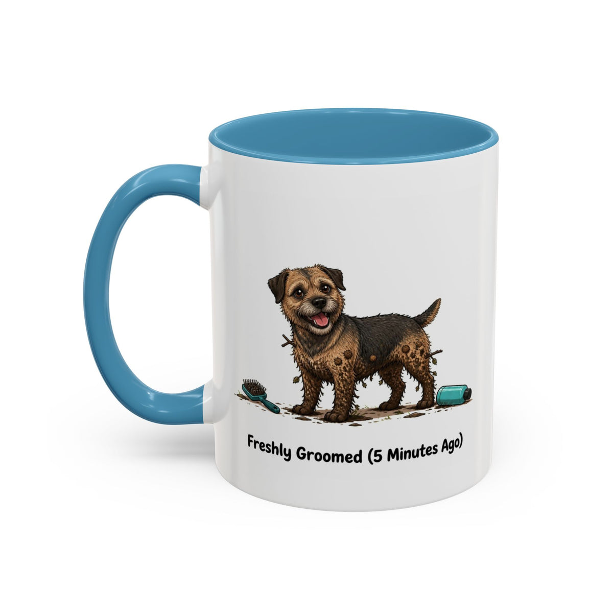 Freshly Groomed Mug - Border Terrier - Grizzle & Tan