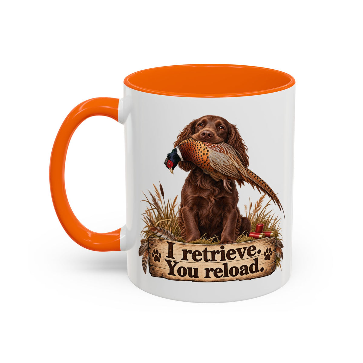 Funny Chocolate Cocker Spaniel Mug - I Retrieve You Reload, Gundog Owner Gift, Shooting Dog Lover Coffee Mug, 11oz