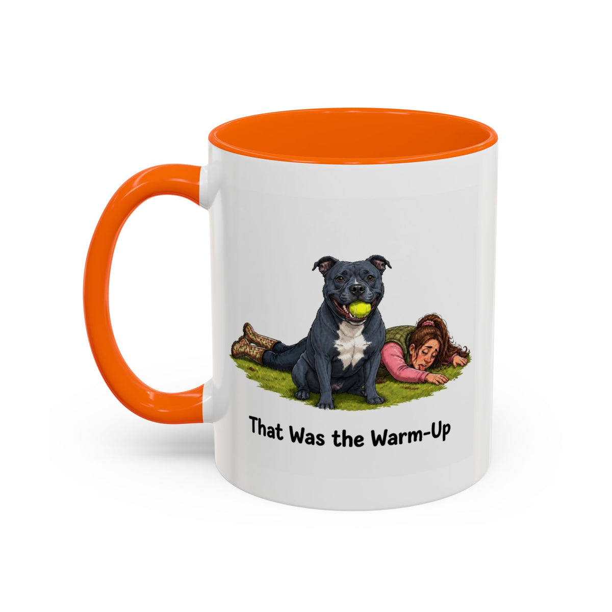 Warm-Up Mug - Staffordshire Bull Terrier - Blue - Woman