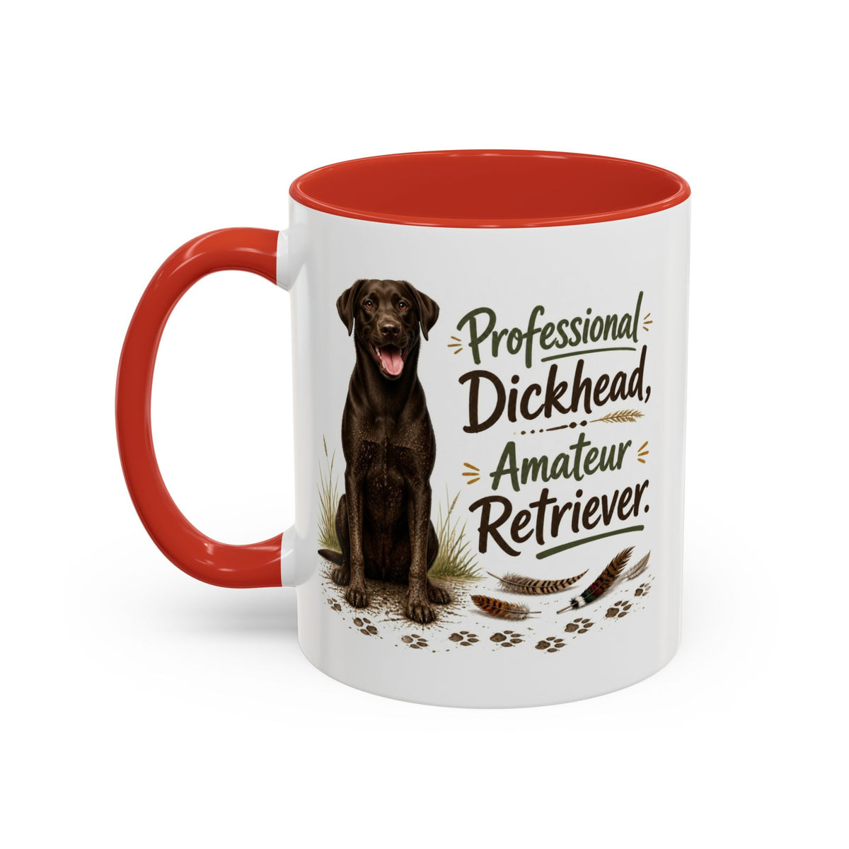 Funny Chocolate Labrador Mug - Professional Dickhead, Amateur Retriever, Working Gun Dog Gift, Pheasant Shooting Mug, 11oz