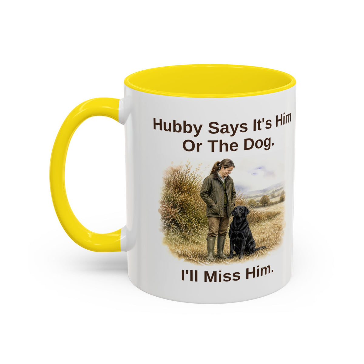 Hubby Says Mug - Labrador - Black - Brunette