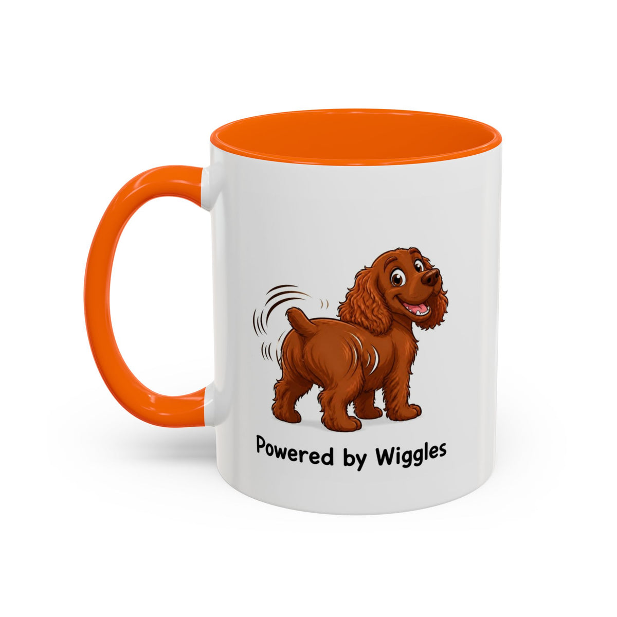 Powered by Wiggles Mug - Cocker Spaniel - Red
