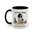 Funny Liver and White Springer Spaniel Mug - Can't Hear the Whistle But Can Hear a Crisp Bag, Working Gun Dog Gift, Greedy Dog Mug, 11oz