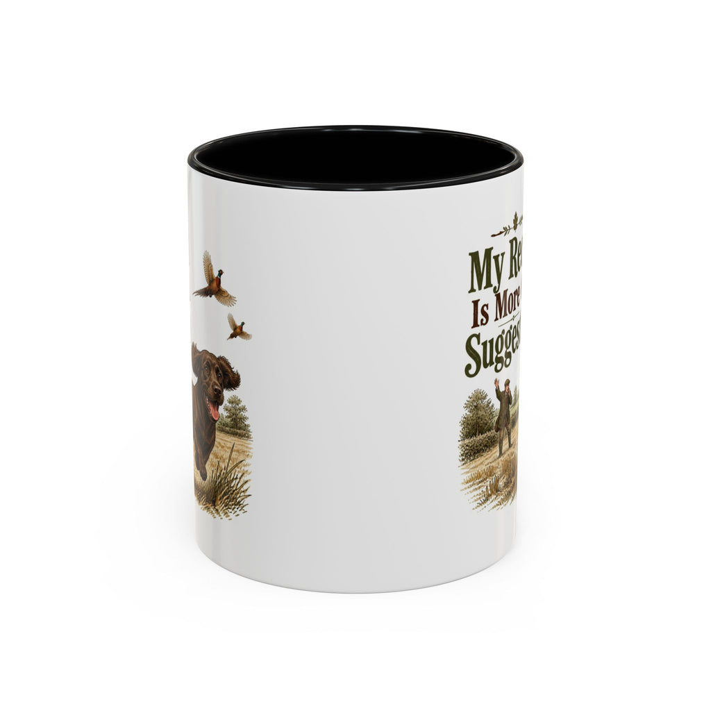 Funny Chocolate Cocker Spaniel Mug - My Recall Is More Of A Suggestion, Working Gun Dog Gift, Pheasant Shooting Mug, 11oz