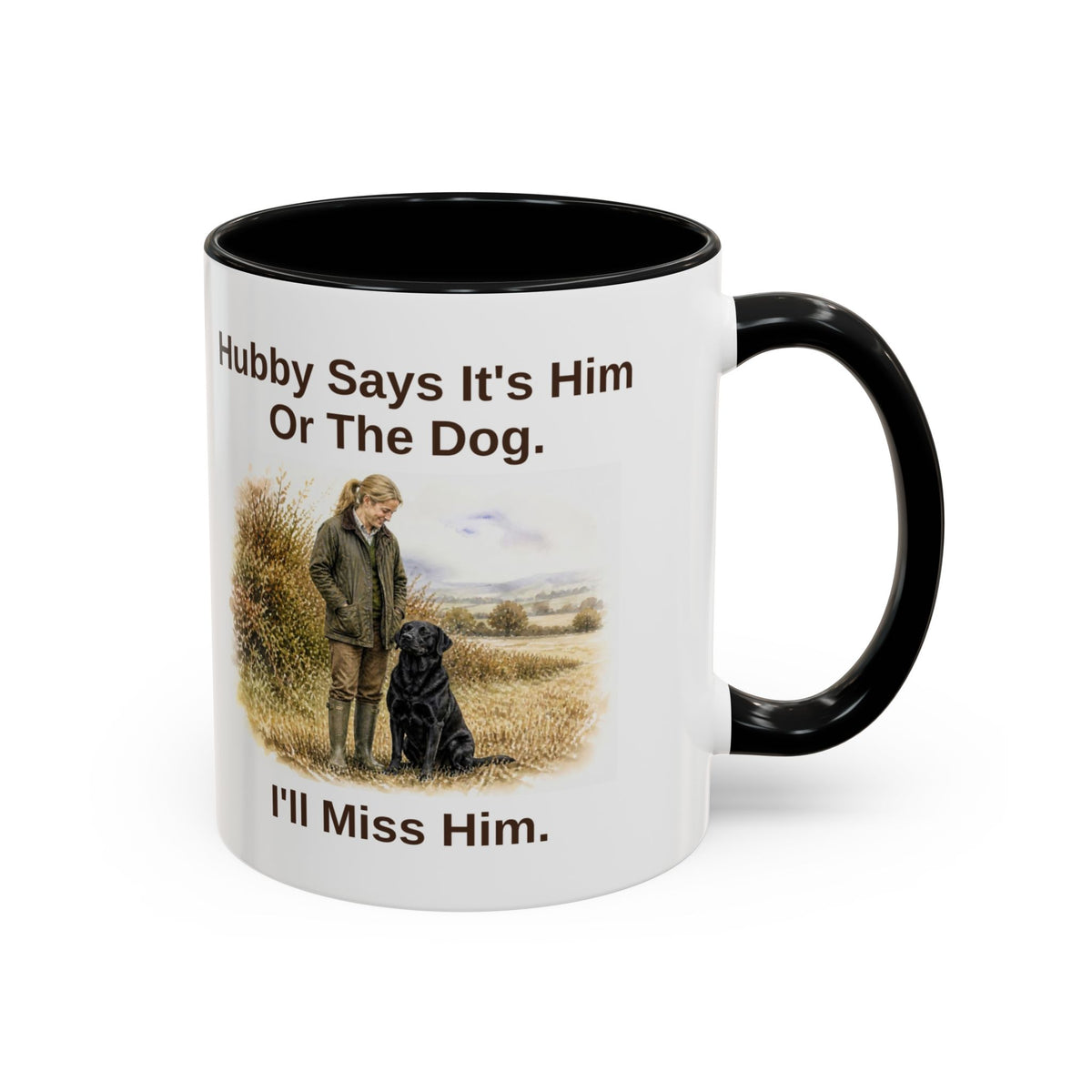 Hubby Says Mug - Labrador - Black - Blonde