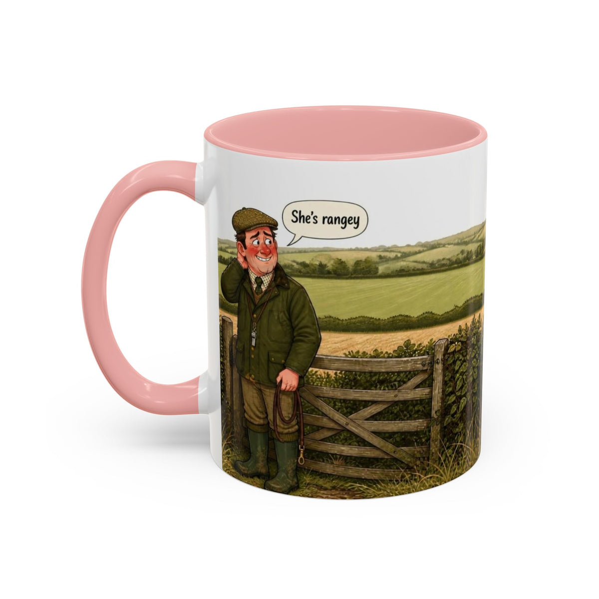 Funny Black Labrador Mug - She's Rangey, Working Gun Dog Gift, Dog Recall Mug, 11oz