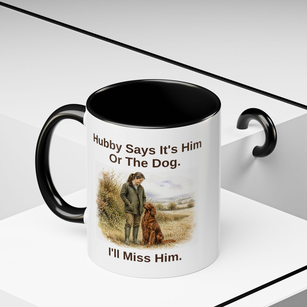 Hubby Says Mug - Red Setter - Red - Brunette