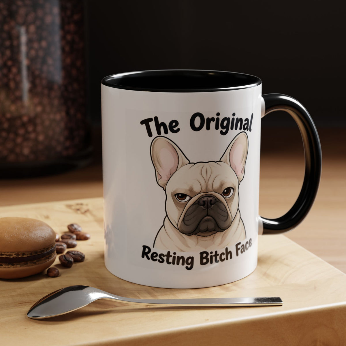 Resting Bitch Face Mug - French Bulldog - Cream