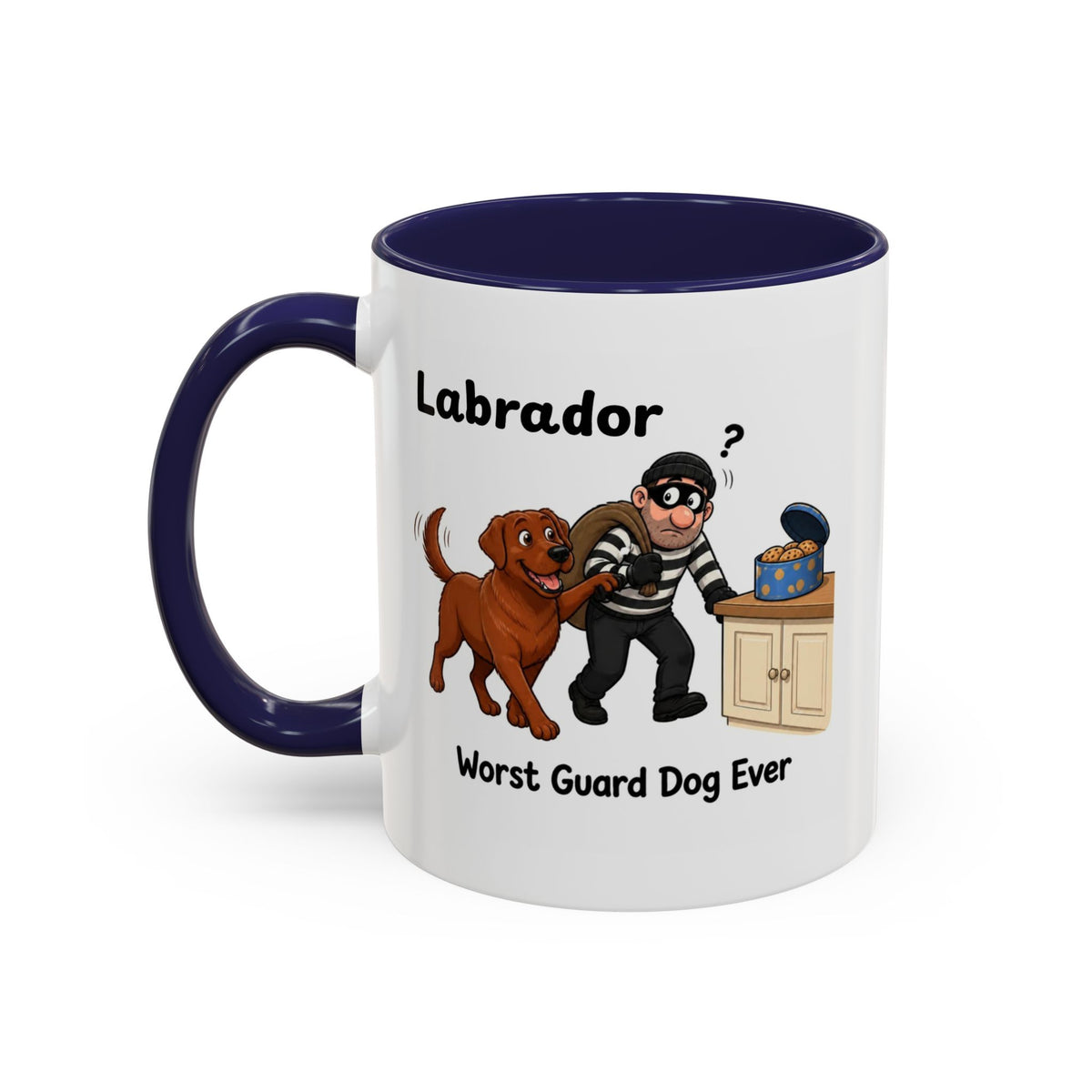 Personalised Fox Red Labrador Mug - Worst Guard Dog Ever - Custom Dog Name, Funny Lab Gift, 11oz