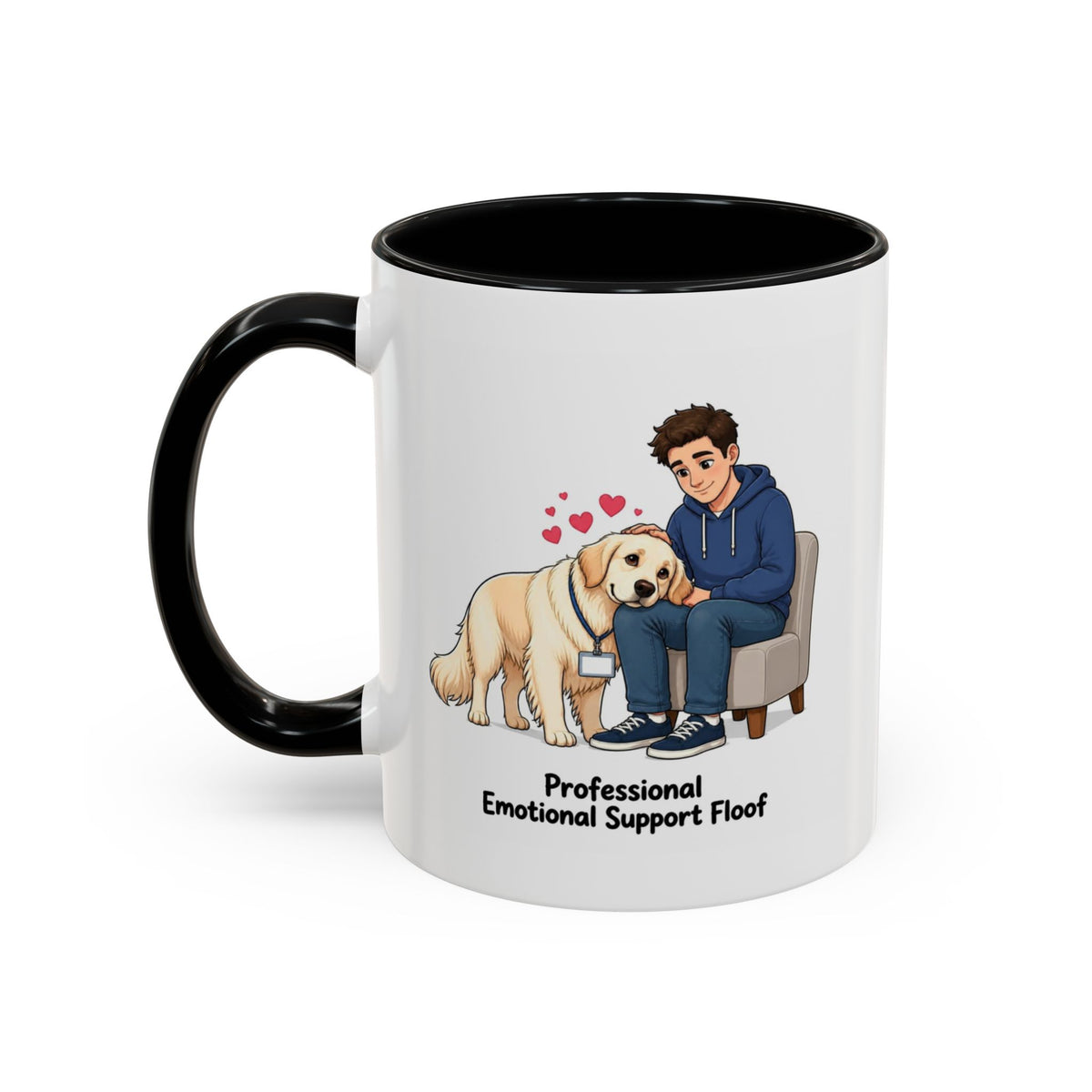 Support Floof Mug - Golden Retriever - Cream - Man