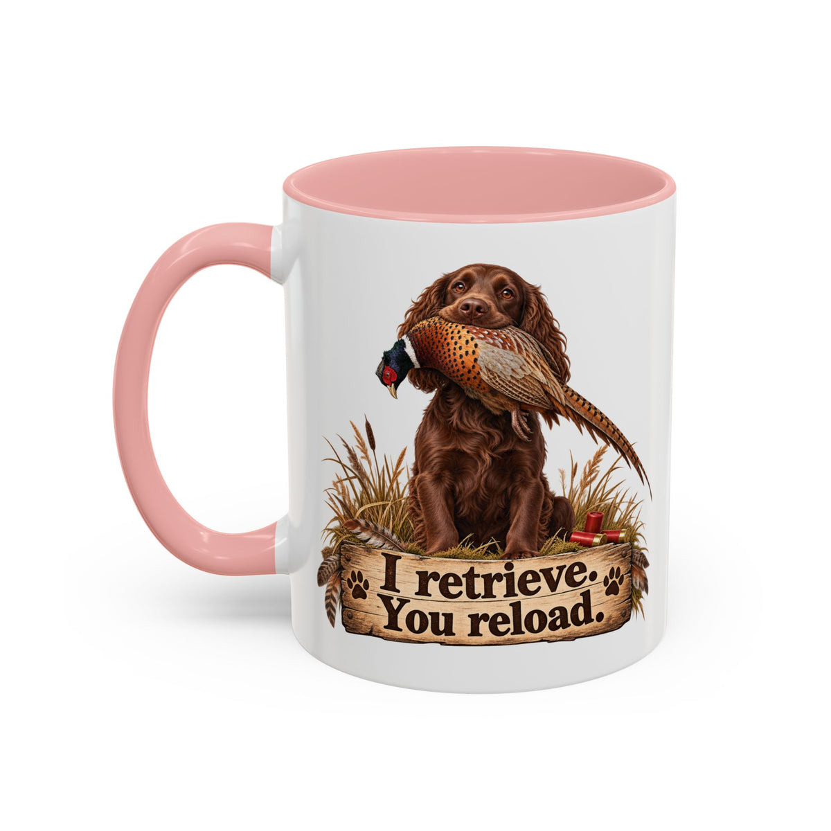 Funny Chocolate Cocker Spaniel Mug - I Retrieve You Reload, Gundog Owner Gift, Shooting Dog Lover Coffee Mug, 11oz