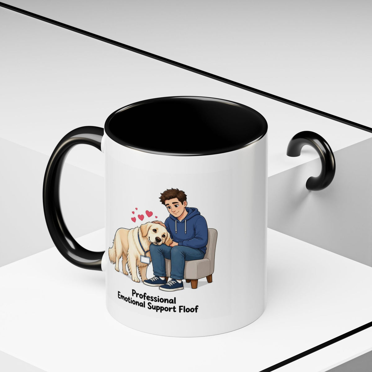 Support Floof Mug - Golden Retriever - Cream - Man