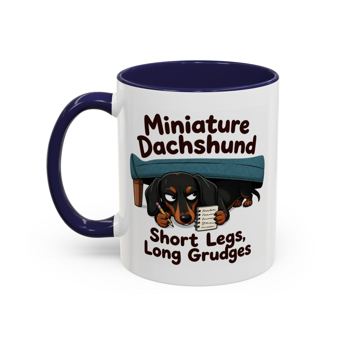 Short Legs Long Grudges Mug - Dachshund - Black & Tan