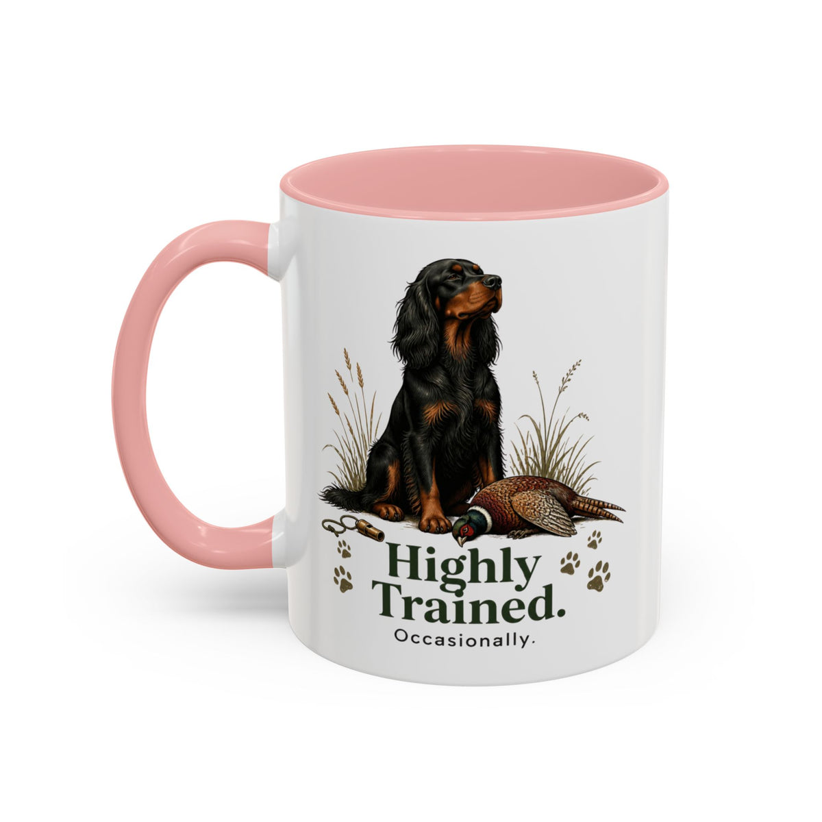 Funny Gordon Setter Mug - Highly Trained Occasionally, Gundog Owner Gift, Shooting Dog Lover Coffee Mug, 11oz